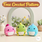 Dinosaur Crochet Pattern Bundle PDF, T-Rex Triceratops and Brachiosaurus