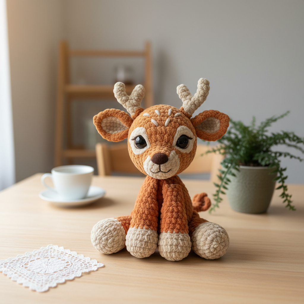 Reindeer Crochet Pattern, Christmas Amigurumi Pattern PDF