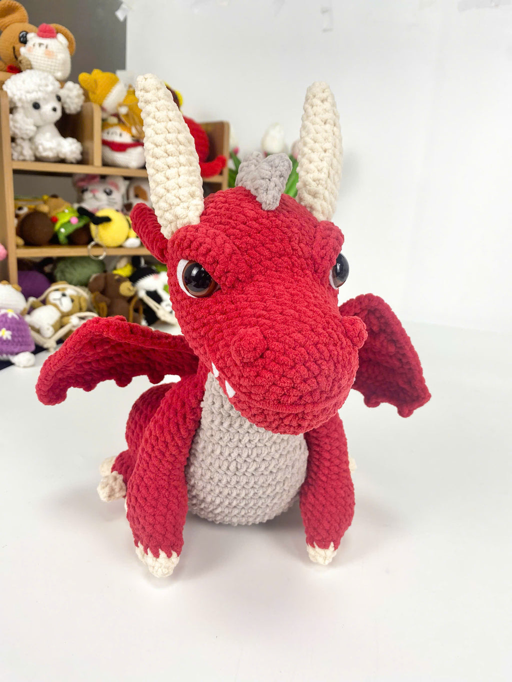 Fire Dragon Crochet Pattern: Amigurumi Plush Toy (PDF)