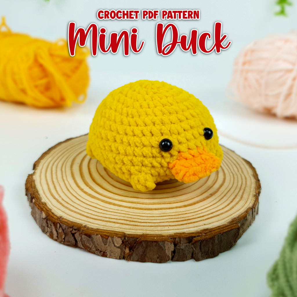 Mini Duck Crochet Pattern PDF, Quackie Amigurumi Tutorial, Cute Pocket Duck Plush