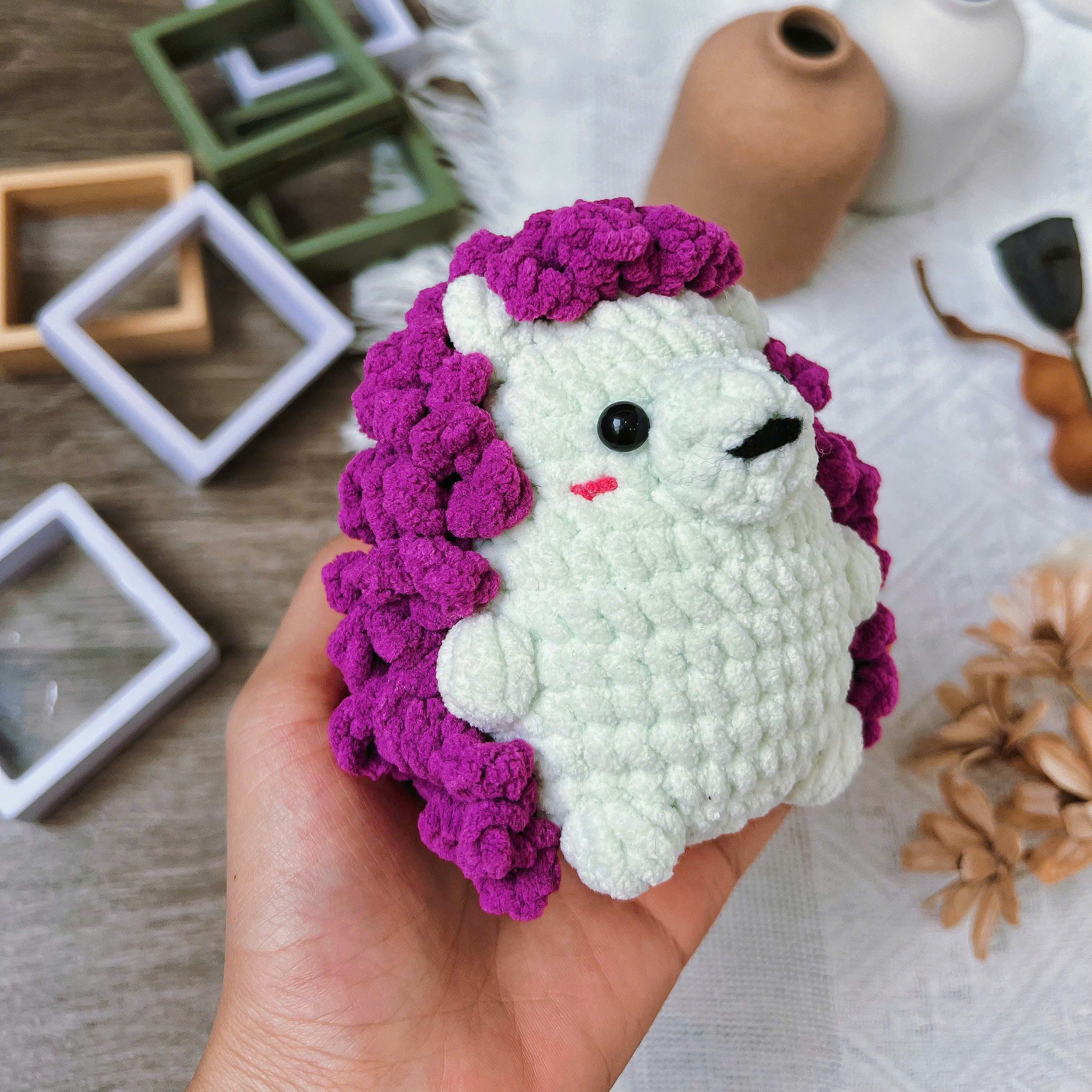 Hedgehog No Sew Crochet Pattern PDF, Cute Hedgehog Amigurumi Tutorial, Easy Plush Animal Pattern, Beginner Crochet Project