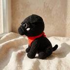 Midnight Pug Crochet Pattern PDF, Cute Black Pug Amigurumi Tutorial, Dog Plush Crochet Pattern