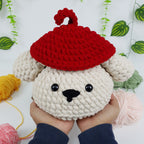 No Sew Pudding Dog Crochet Pattern PDF, Cute Dog Basket Crochet Tutorial