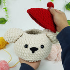 No Sew Pudding Dog Crochet Pattern PDF, Cute Dog Basket Crochet Tutorial