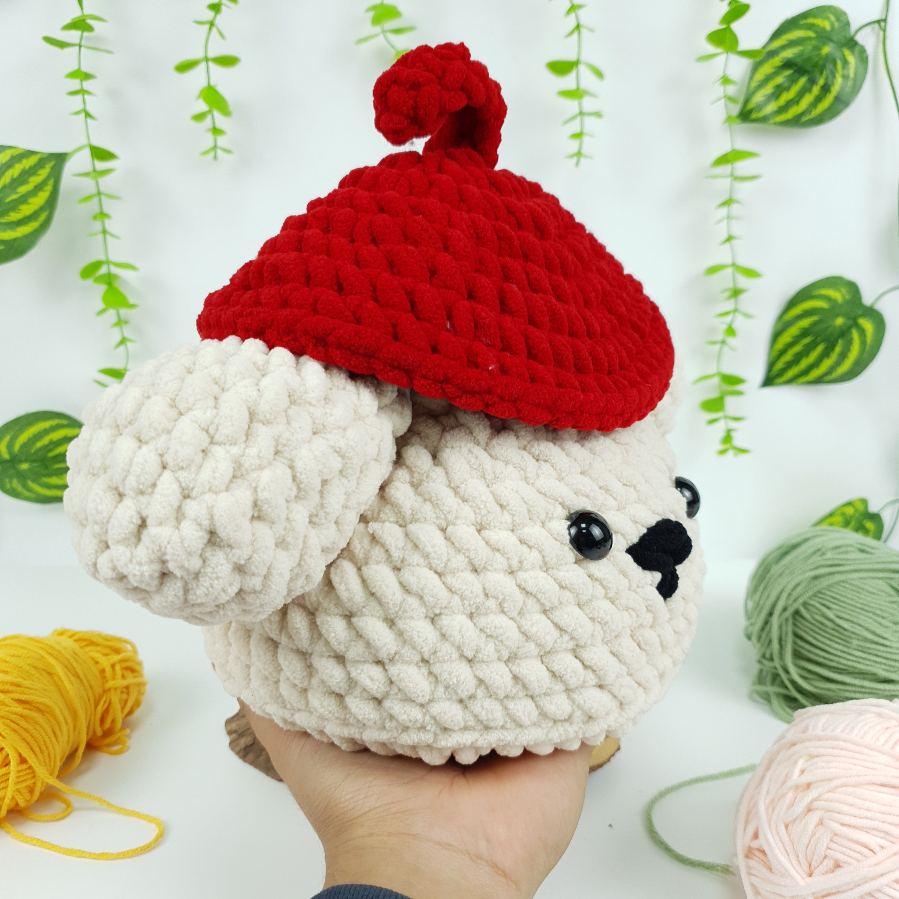 No Sew Pudding Dog Crochet Pattern PDF, Cute Dog Basket Crochet Tutorial