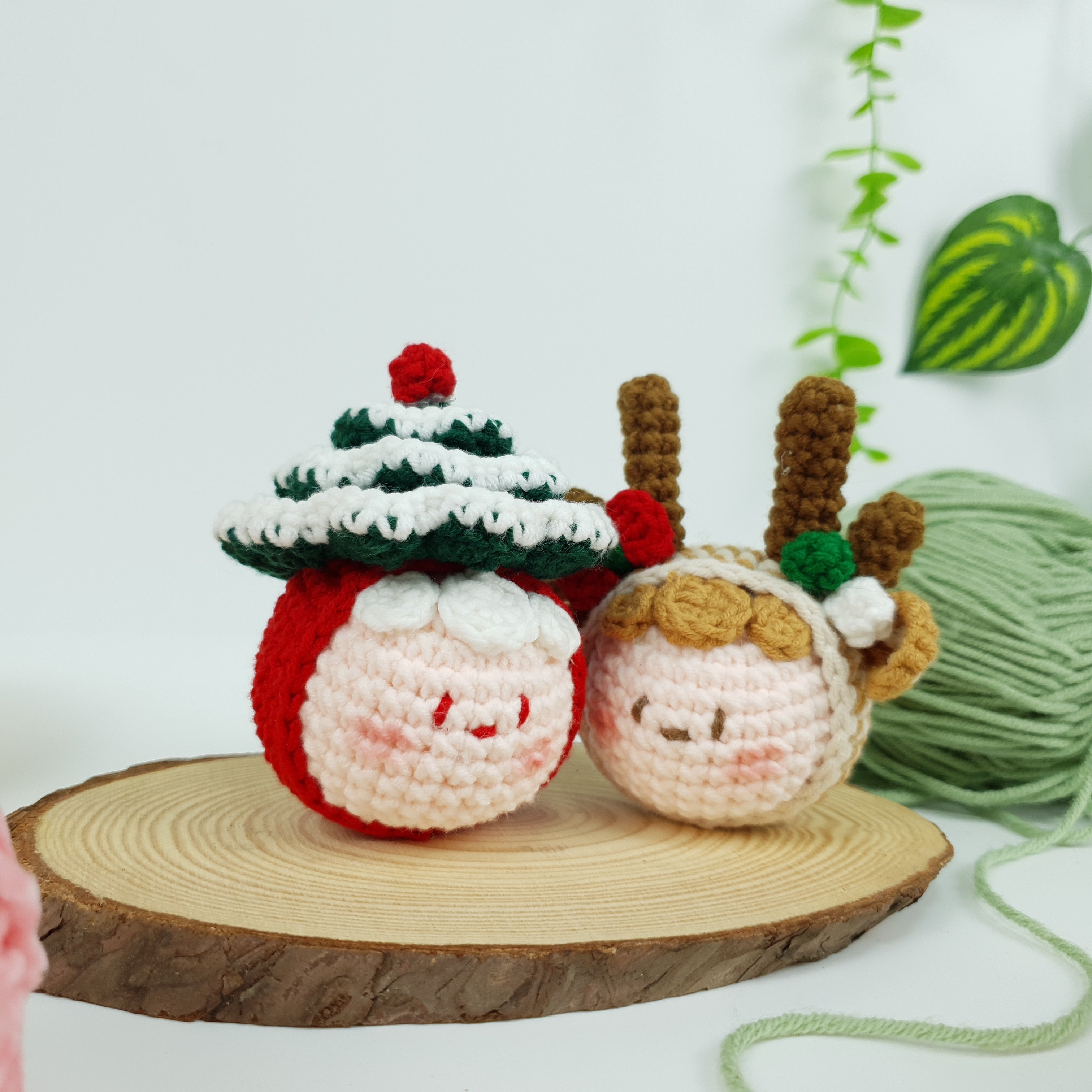 Christmas Mochi Crochet Pattern PDF, Cute Mochi Doll Amigurumi, Christmas Tree & Reindeer Crochet Tutorial,