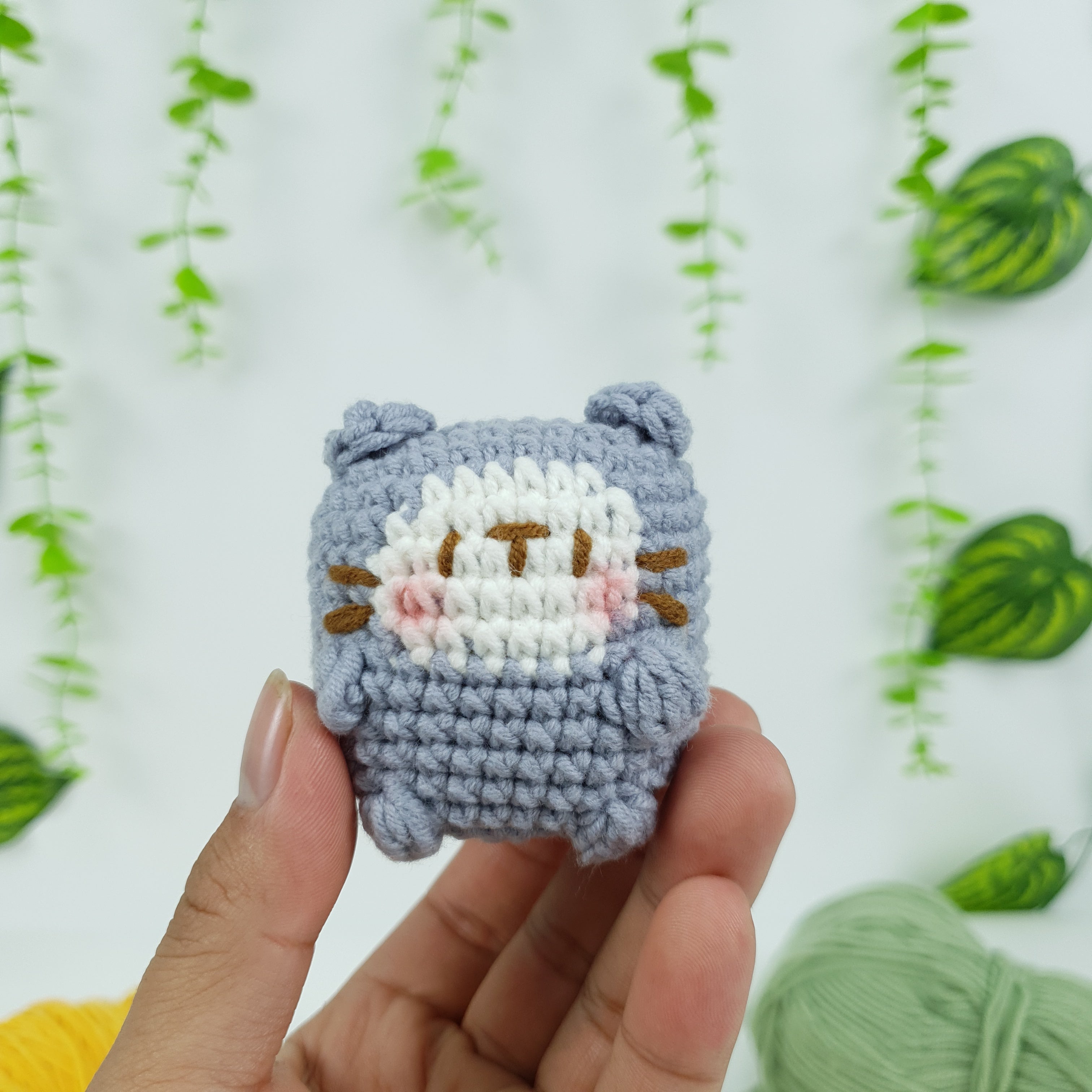 Mini Cat Crochet Pattern PDF, Cute Kawaii Cat Amigurumi Tutorial