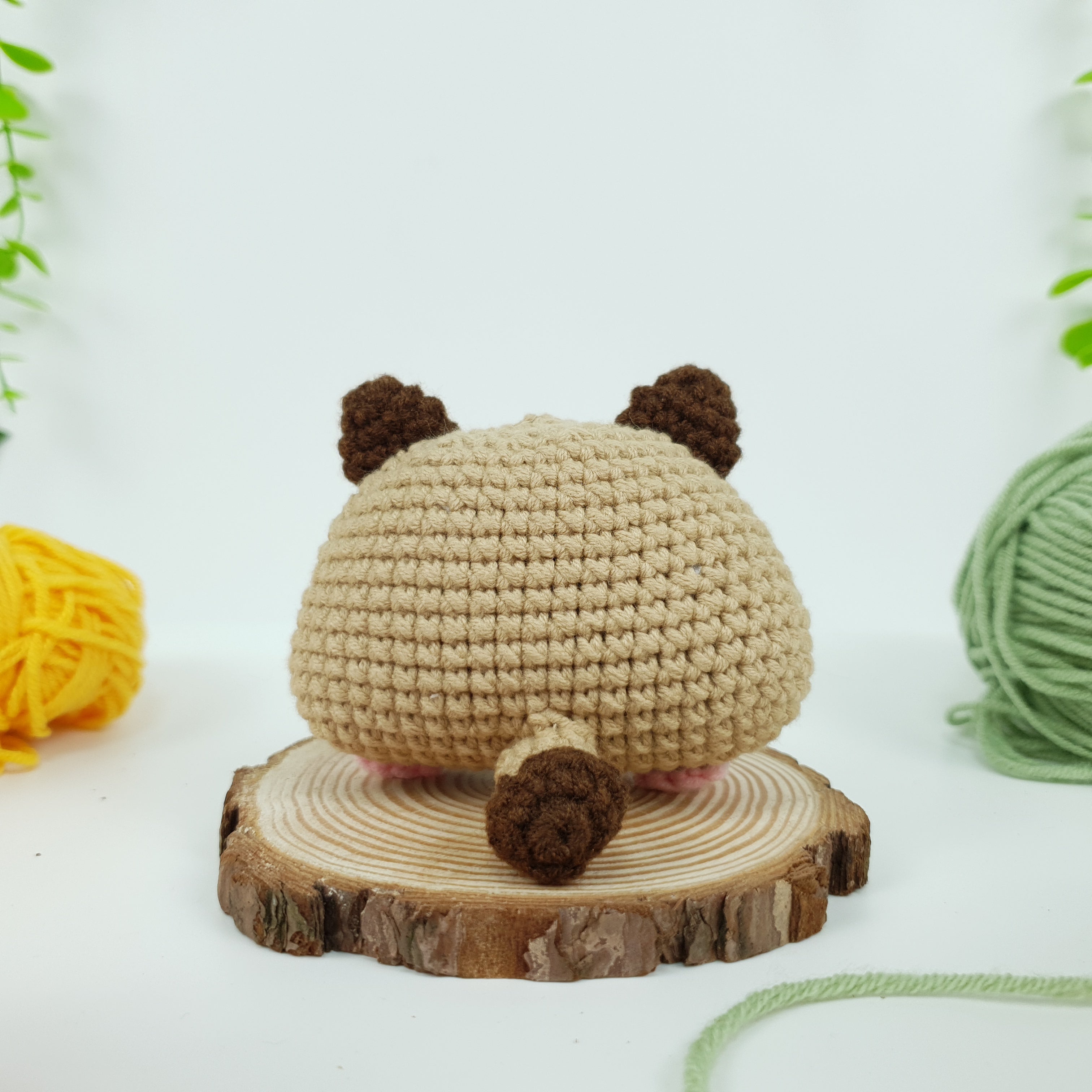 Brown Cat Crochet Pattern PDF, Cute Chubby Cat Amigurumi Tutorial