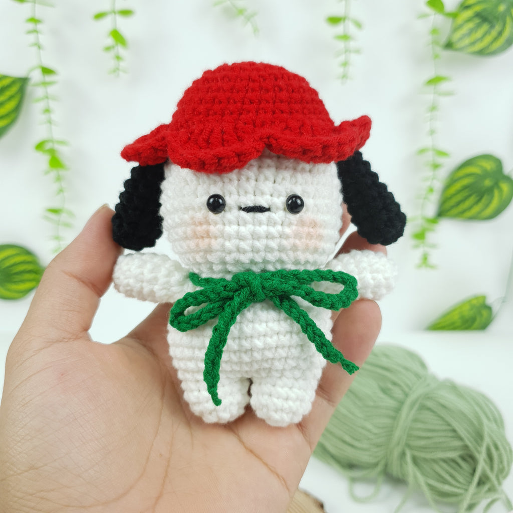 Christmas Puppy Crochet Pattern PDF, Cute Holiday Dog Amigurumi Pattern