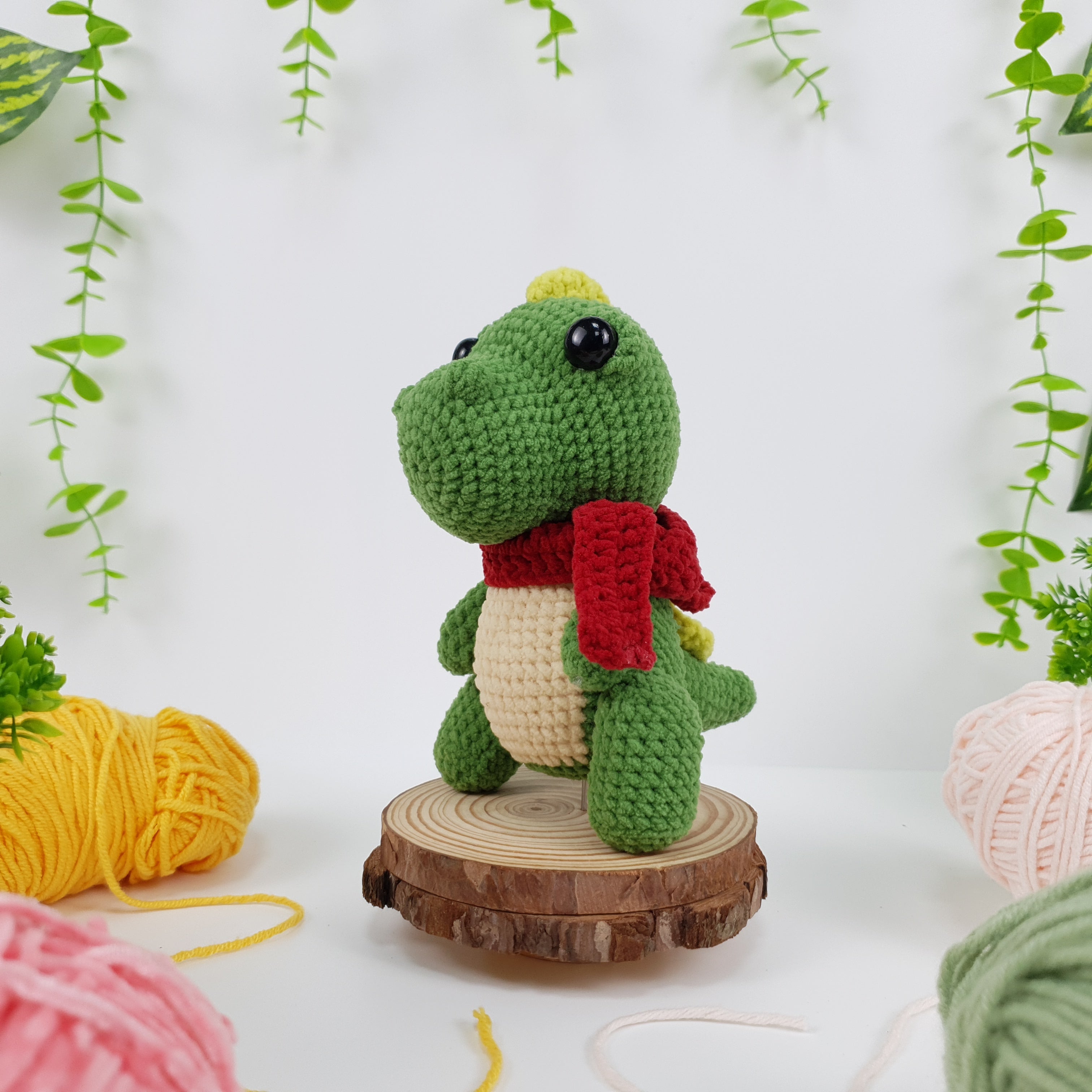 Dino Cozy Crochet Pattern PDF, Cute Dinosaur Amigurumi, Velvet Plush Crochet Tutorial, DIY Gift