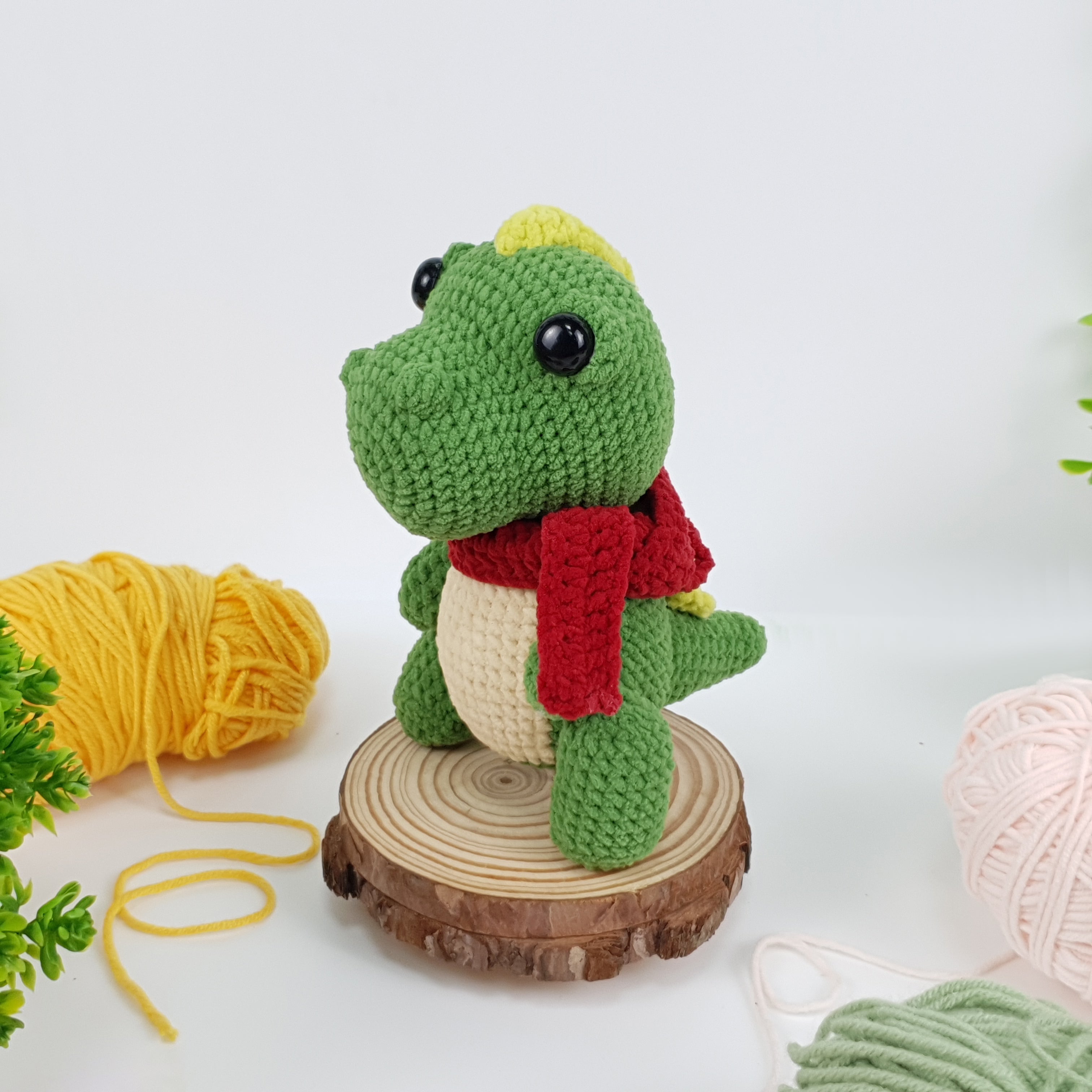 Dino Cozy Crochet Pattern PDF, Cute Dinosaur Amigurumi, Velvet Plush Crochet Tutorial, DIY Gift