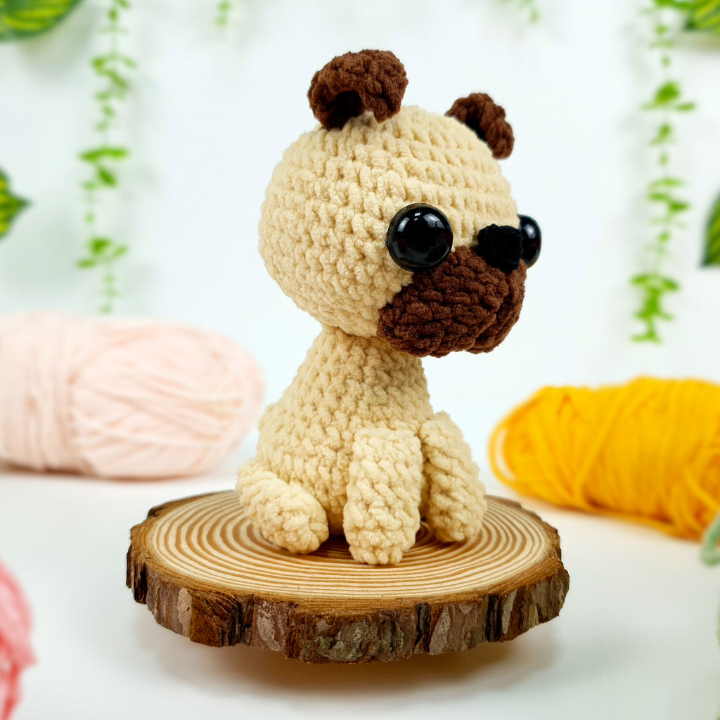Tiny Crochet Pug Pattern: Amigurumi Puppy Plush (PDF Pattern)
