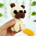 Tiny Crochet Pug Pattern: Amigurumi Puppy Plush (PDF Pattern)