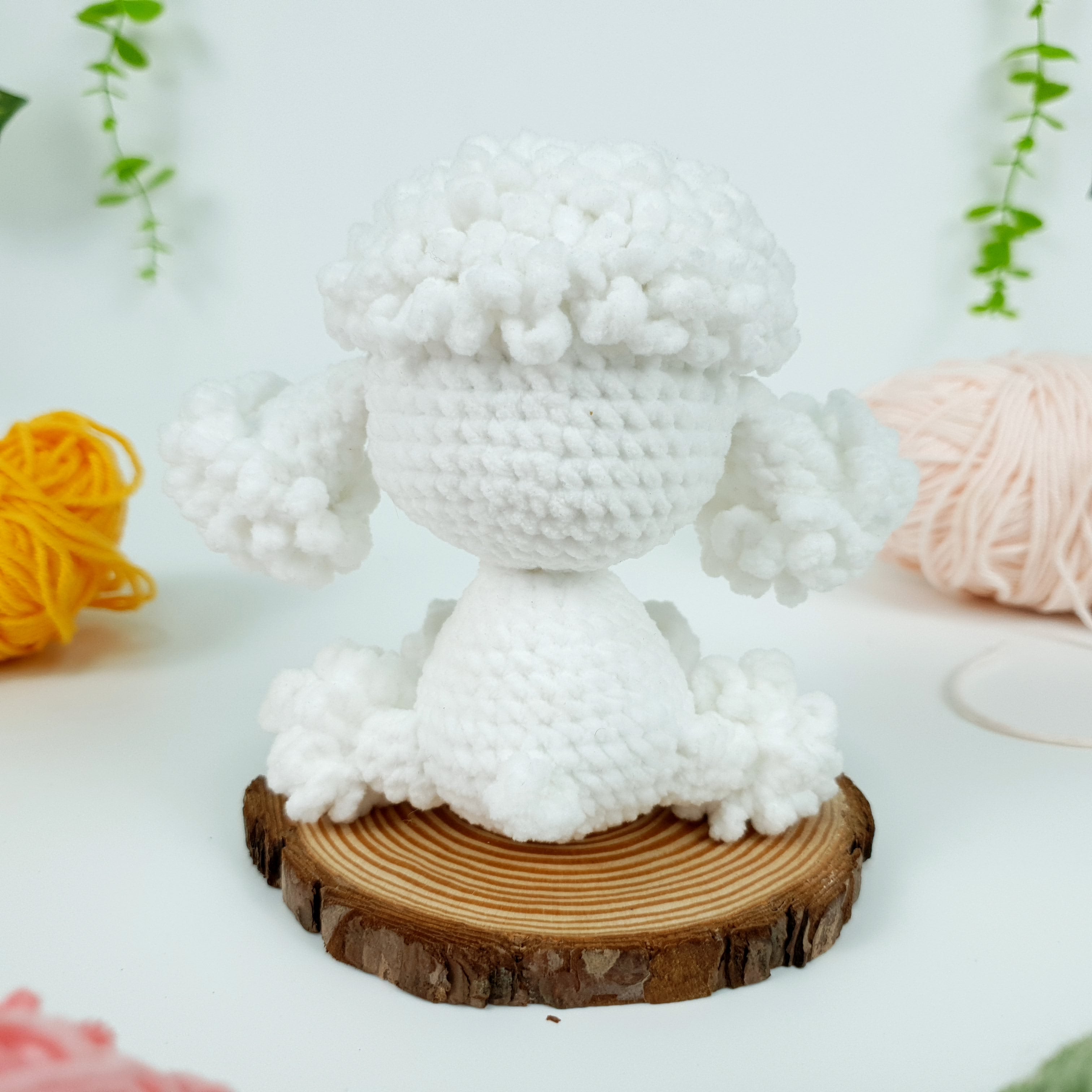 Tiny Poodle Crochet Pattern PDF, Snowy Poodle Amigurumi Tutorial