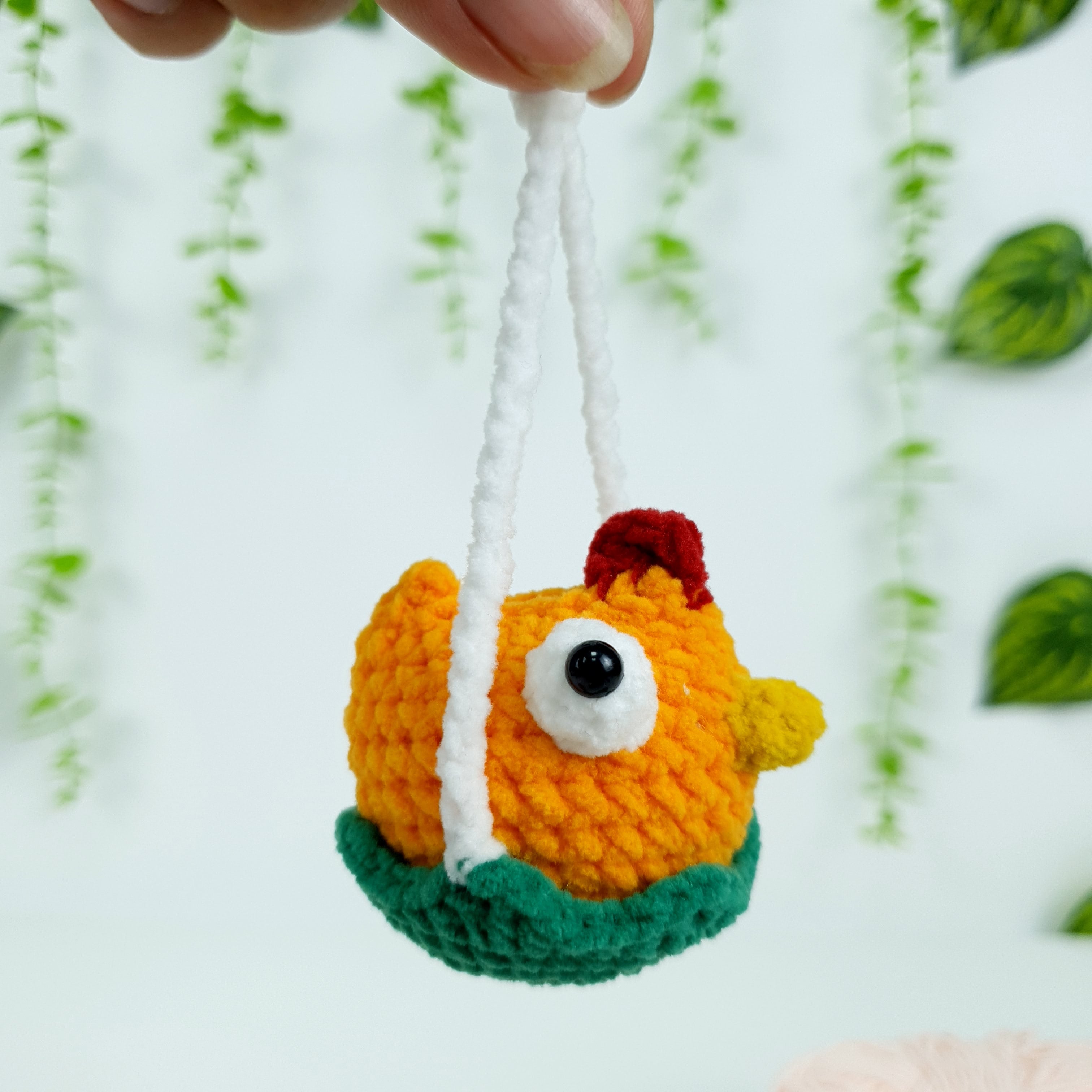 Wacky Rooster Crochet Pattern PDF, Mini Chicken in Eggshell Amigurumi Tutorial