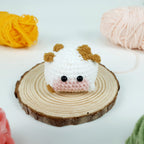 Mini Cow Crochet Pattern PDF, Moochi Amigurumi Tutorial, Cute Pocket Cow Plush