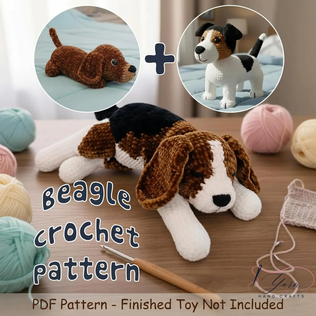 Handmade Crochet Dog Plush Toy, Cute Amigurumi Puppy Doll, Soft Stuffed Animal, Custom Dog Gift, Nursery Decor, Pet Lover Gift, Cozy Home Decor