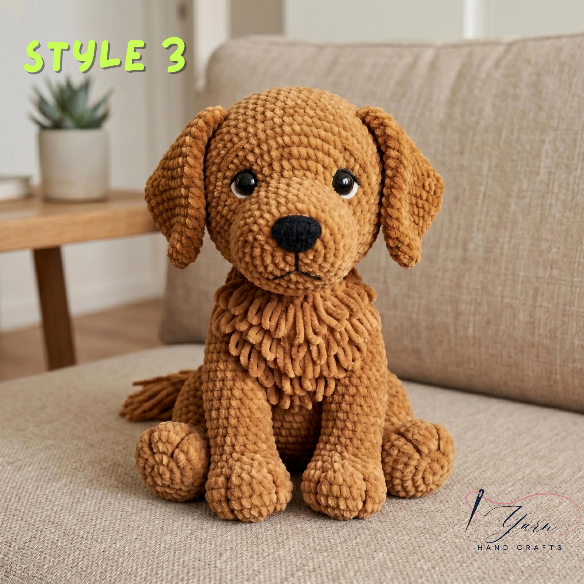 Handmade Crochet Puppy Dog Plush Toy, Cute Amigurumi Dog Stuffed Animal, Soft Kawaii Puppy Doll, Nursery Decor, Baby Gift, Dog Lover Gift