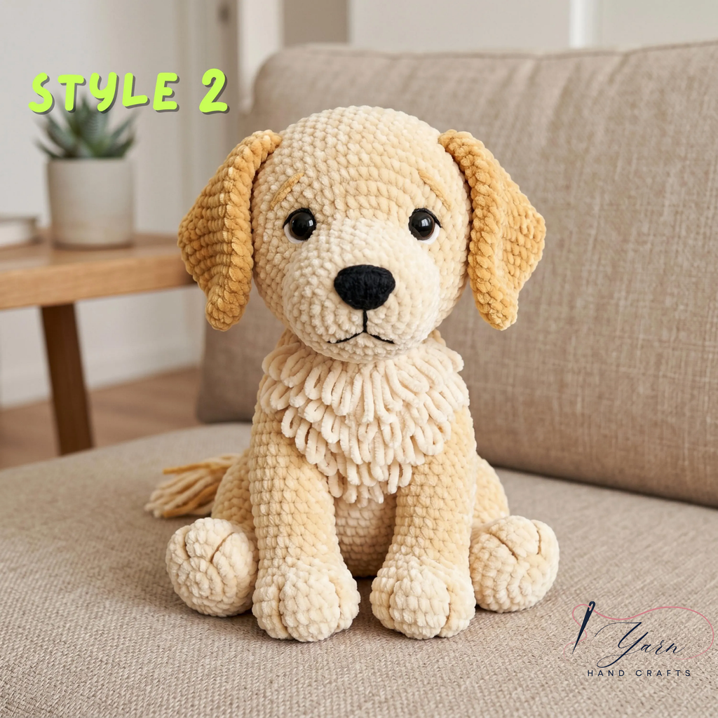 Handmade Crochet Puppy Dog Plush Toy, Cute Amigurumi Dog Stuffed Animal, Soft Kawaii Puppy Doll, Nursery Decor, Baby Gift, Dog Lover Gift