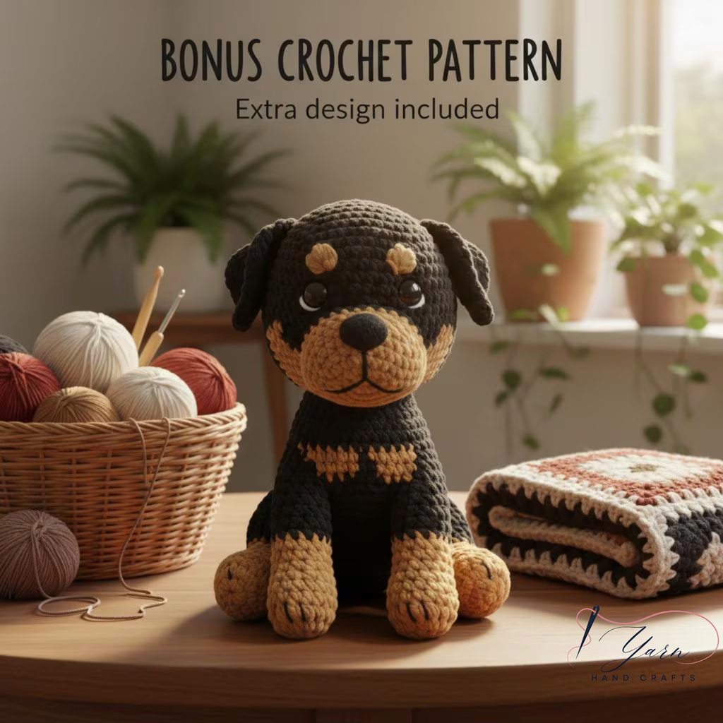 Crochet Dog Pattern Set, Handmade Amigurumi Dog Toy Design, Cute Puppy Crochet Pattern, DIY Stuffed Animal, Beginner Friendly Craft Gift