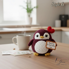 Crochet Penguin Plush Toy, Handmade Amigurumi Penguin Doll, Cute Kawaii Animal Plush, Winter Gift, Baby Shower Gift, Nursery Decor