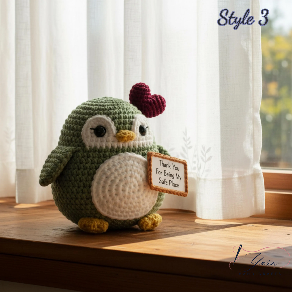 Crochet Penguin Plush Toy, Handmade Amigurumi Penguin Doll, Cute Kawaii Animal Plush, Winter Gift, Baby Shower Gift, Nursery Decor