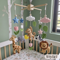 Handmade Felt Safari Baby Mobile – Jungle Nursery Crib Decor