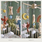 Enchanted Fairytale Felt Nursery Mobile, Handmade Crib Hanging Decor, Magical Newborn and Baby Shower Gift