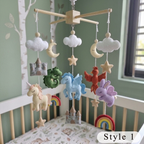 Enchanted Fairytale Felt Nursery Mobile, Handmade Crib Hanging Decor, Magical Newborn and Baby Shower Gift