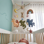 Enchanted Fairytale Felt Nursery Mobile, Handmade Crib Hanging Decor, Magical Newborn and Baby Shower Gift