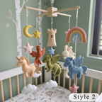 Enchanted Fairytale Felt Nursery Mobile, Handmade Crib Hanging Decor, Magical Newborn and Baby Shower Gift