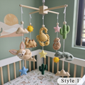 Desert Adventure Felt Crib Mobile, Handmade Boho Nursery Hanging with Cactus, Sun and Stars, Baby Shower Gift