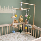 Desert Adventure Felt Crib Mobile, Handmade Boho Nursery Hanging with Cactus, Sun and Stars, Baby Shower Gift