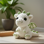 White Dragon Crochet Pattern, Amigurumi Dragon Plush, Fantasy Animal Crochet, Cute Dragon Toy, Detailed Crochet PDF Pattern