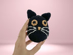 Black Cat Crochet Pattern PDF, Cute Amigurumi Cat Tutorial, Easy Crochet Cat Plush