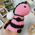 Bee Rex Crochet Pattern PDF, Cute Bee Dinosaur Amigurumi, No Sew Dinosaur Plush Tutorial