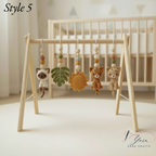 Custom Cat Baby Gym, Personalized Wooden Play Gym, Crochet Kitten Baby Toys, Cat Lover Nursery Decor, Montessori Baby Gift, Handmade Baby Shower Gift