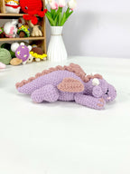 Dragon Amigurumi Crochet Pattern: Sleeping Plush Toy (PDF)