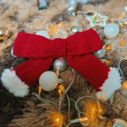 Crochet Santa Bow Pattern PDF, Christmas Tree Bow Decoration, Large Holiday Bow Tutorial