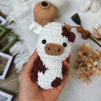 Cow Crochet Pattern PDF, No Sew Highland Cow Amigurumi Tutorial, Cute Plush Cow Crochet Pattern, Digital Download