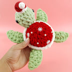 Christmas Sea Turtle Crochet Pattern PDF, Plush Turtle Amigurumi Pattern