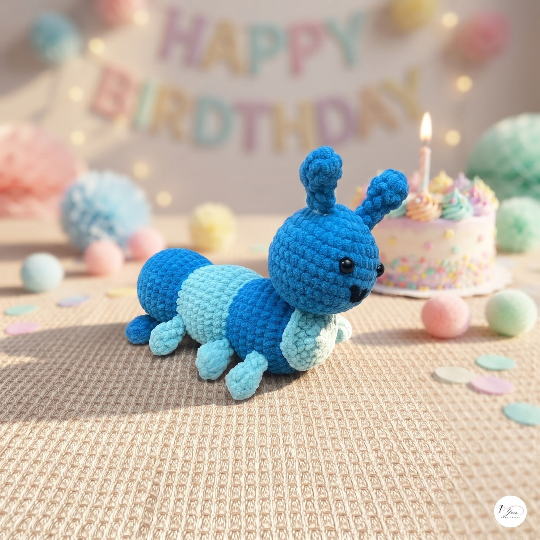 Handmade Crochet Ant Plush, Blue Amigurumi Insect Stuffed Animal, Soft Bug Toy, Nature Lover Gift, Nursery Decor