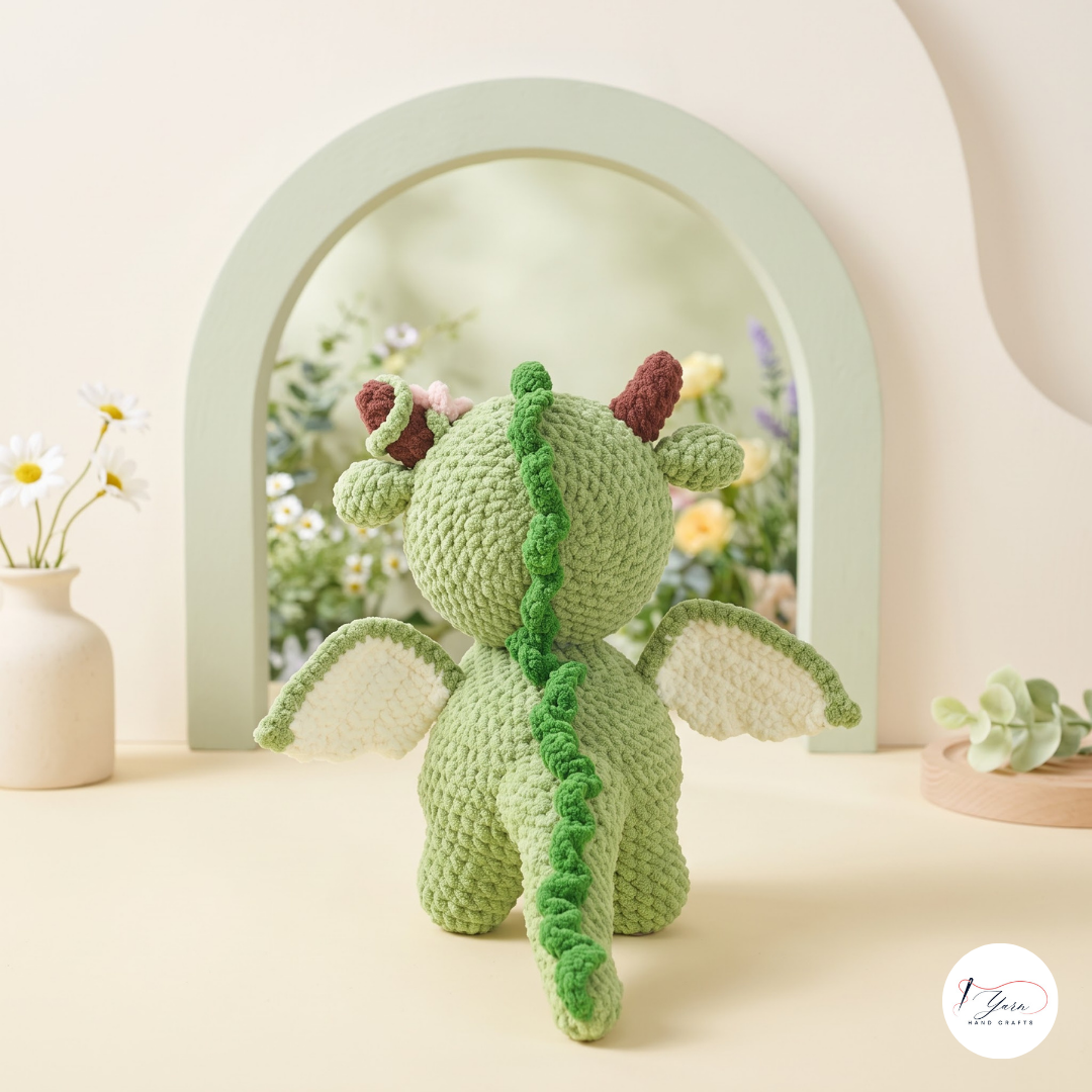 Dragon Crochet Pattern Bundle PDF, Pink Baby and Green Dragon Amigurumi Plush