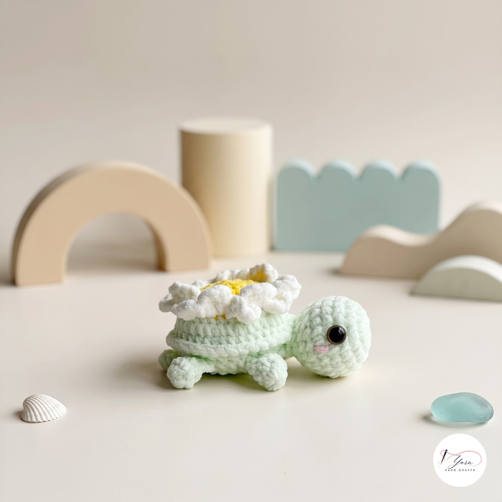 Turtle Crochet Pattern Bundle PDF, Sunflower Bee Daisy and Lavender Turtle Amigurumi Patterns, Cute Floral Turtle Plush