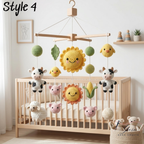 Handmade Farm Baby Mobile, Crochet Farm Animal Crib Mobile, Cow Pig Tractor Barn Nursery Decor, Farmhouse Baby Room Gift, Custom Baby Mobile