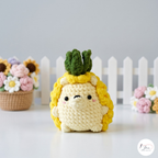 Pineapple Hedgehog Crochet Pattern PDF, Cute Fruit Animal Amigurumi Plush