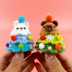 Christmas Crochet Pattern Bundle PDF, Pine Posse Amigurumi, Tree Animal Crochet Pattern, Holiday Plush Set