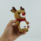 Reindeer Crochet Pattern PDF, Christmas Amigurumi Deer, Cute Holiday Plush Tutorial, Merry Antlers