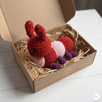 Crochet Caterpillar Plush, Handmade Red Amigurumi Bug, Soft Chenille Stuffed Insect Toy, Caterpillar Lover Gift, Nursery Decor