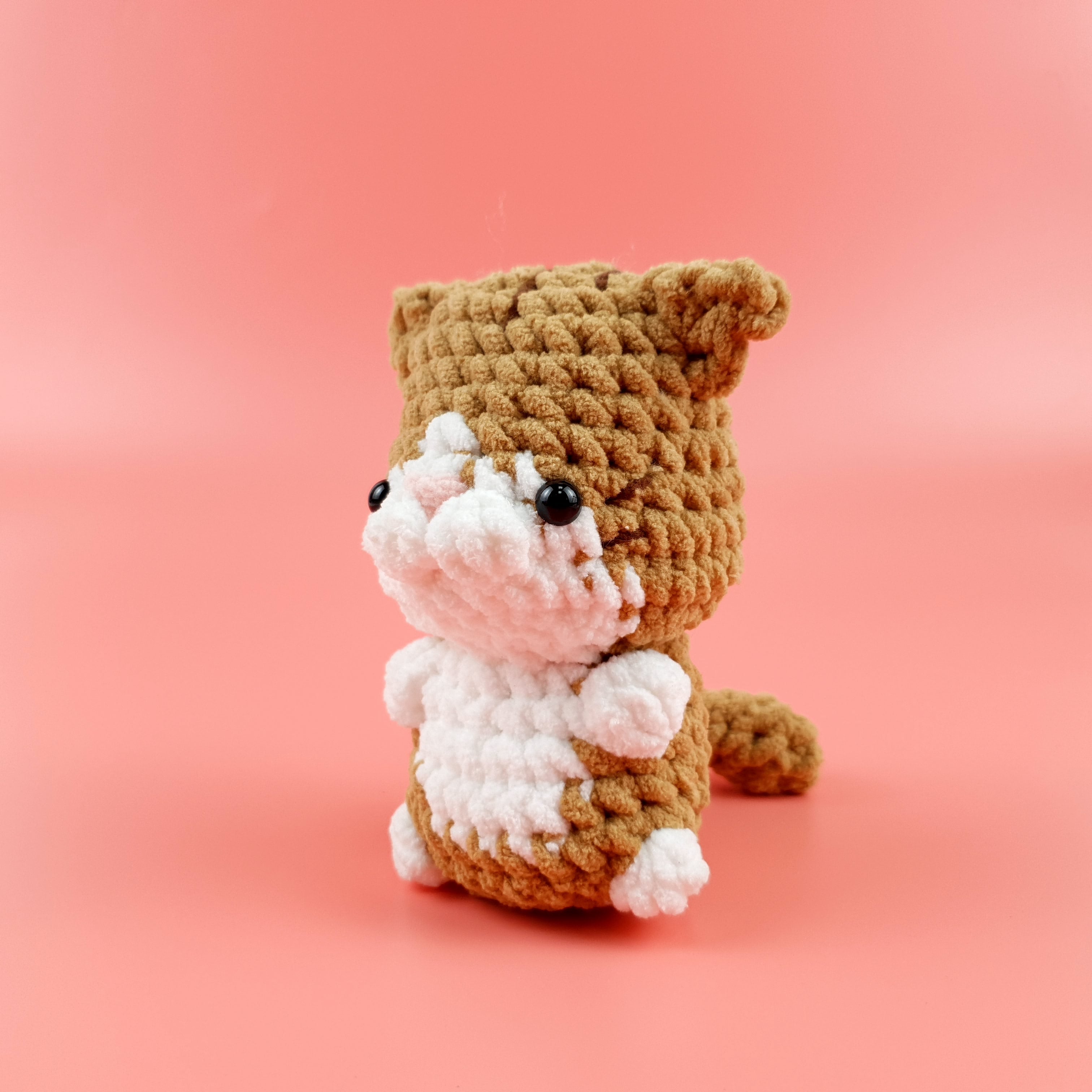 Brownie No Sew Crochet Pattern PDF, Cute Cat Amigurumi, No Sew Kitty Plush Tutorial